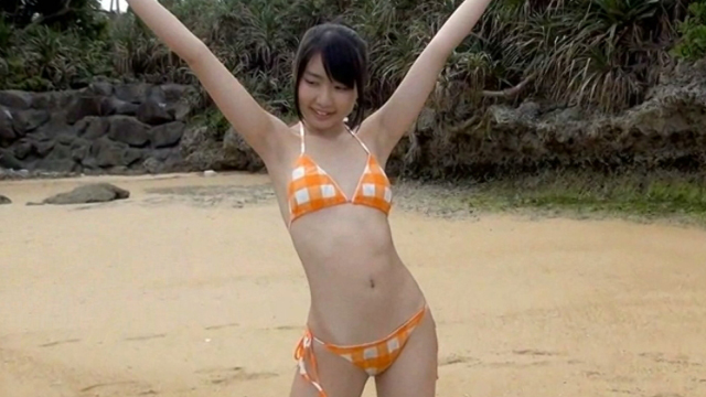ひとりじめ 源結菜 Part2オレンジのチェック柄のビキニにキュンキュンしちゃいます☆